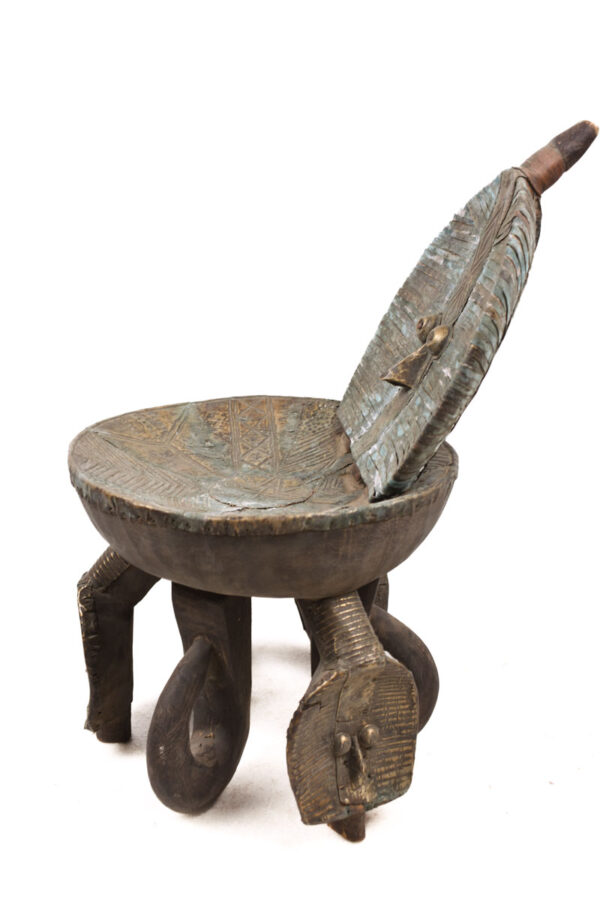 Stool - Copper, Wood - Bakota - Gabon