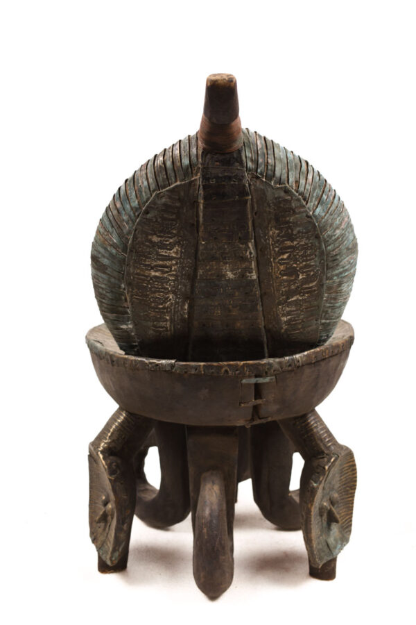 Stool - Copper, Wood - Bakota - Gabon