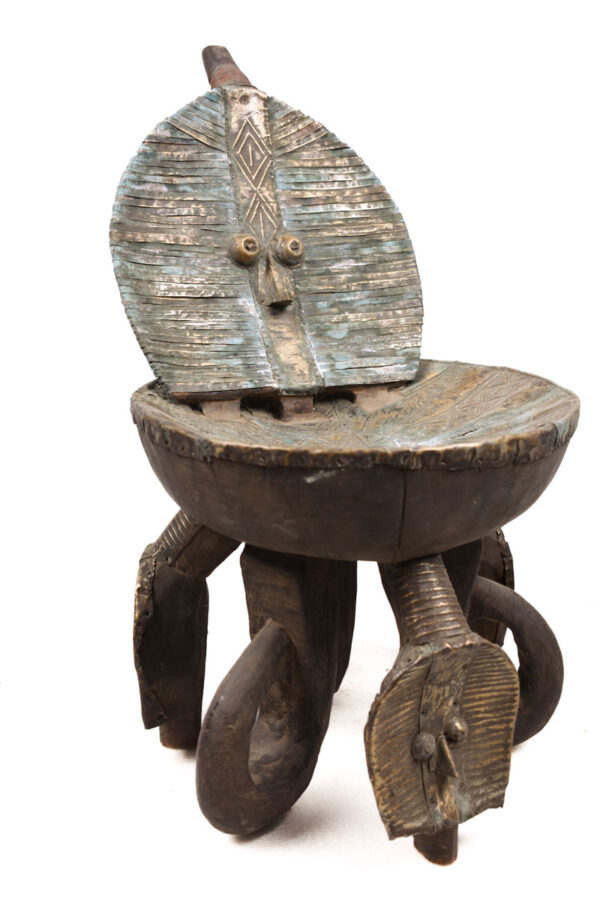 Stool - Copper, Wood - Bakota - Gabon