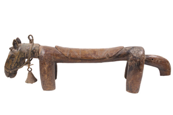 Horse Figure / Stool - Wood, Metal - Syon - Senufo - Ivory Coast
