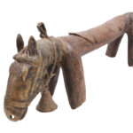 Horse Figure / Stool - Wood, Metal - Syon - Senufo - Ivory Coast