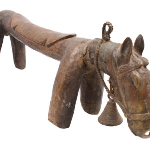 Horse Figure / Stool - Wood, Metal - Syon - Senufo - Ivory Coast
