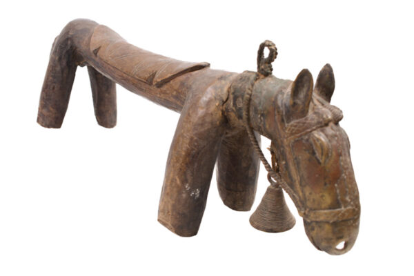 Horse Figure / Stool - Wood, Metal - Syon - Senufo - Ivory Coast