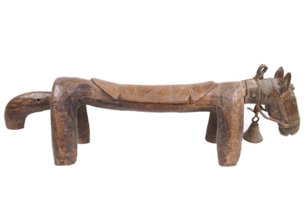 Horse Figure / Stool - Wood, Metal - Syon - Senufo - Ivory Coast
