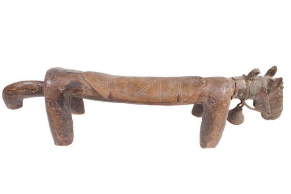Horse Figure / Stool - Wood, Metal - Syon - Senufo - Ivory Coast