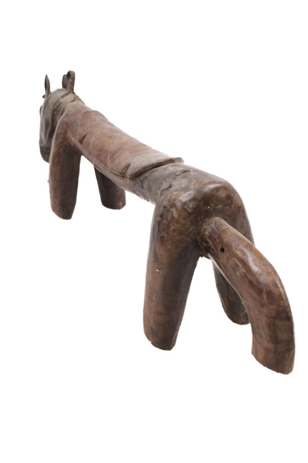 Horse Figure / Stool - Wood, Metal - Syon - Senufo - Ivory Coast