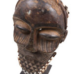 Tribal Mask - Beads, Cauri, Wood - Biombo - Kuba - DR Congo