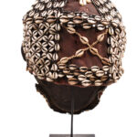 Tribal Mask - Beads, Cauri, Wood - Biombo - Kuba - DR Congo