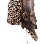Tribal Mask - Beads, Cauri, Wood - Biombo - Kuba - DR Congo
