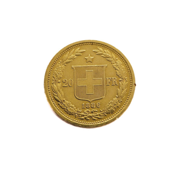 Switzerland 20 Francs 1886 Helvetica