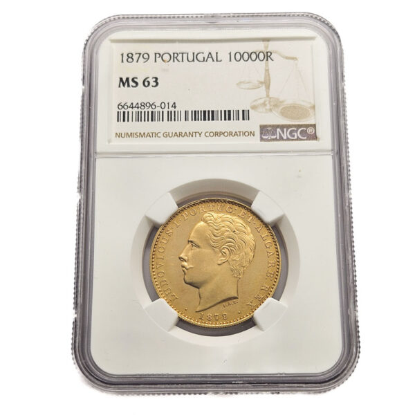 PORTUGAL 10000R 1879 Luiz I