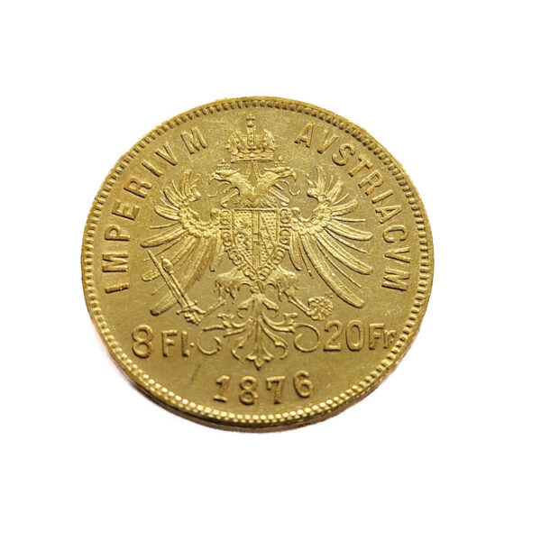 Austria 20 Francs / 8 Forint 1876 Franz Joseph I
