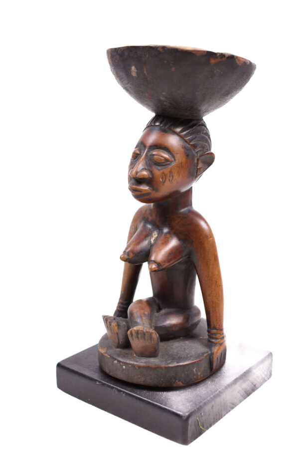 Divination bowl figure - Wood - Yoruba - Nigeria