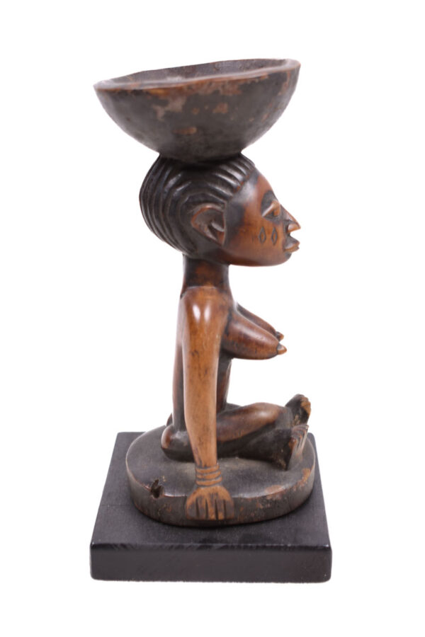 Divination bowl figure - Wood - Yoruba - Nigeria