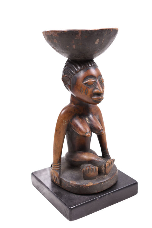 Divination bowl figure - Wood - Yoruba - Nigeria