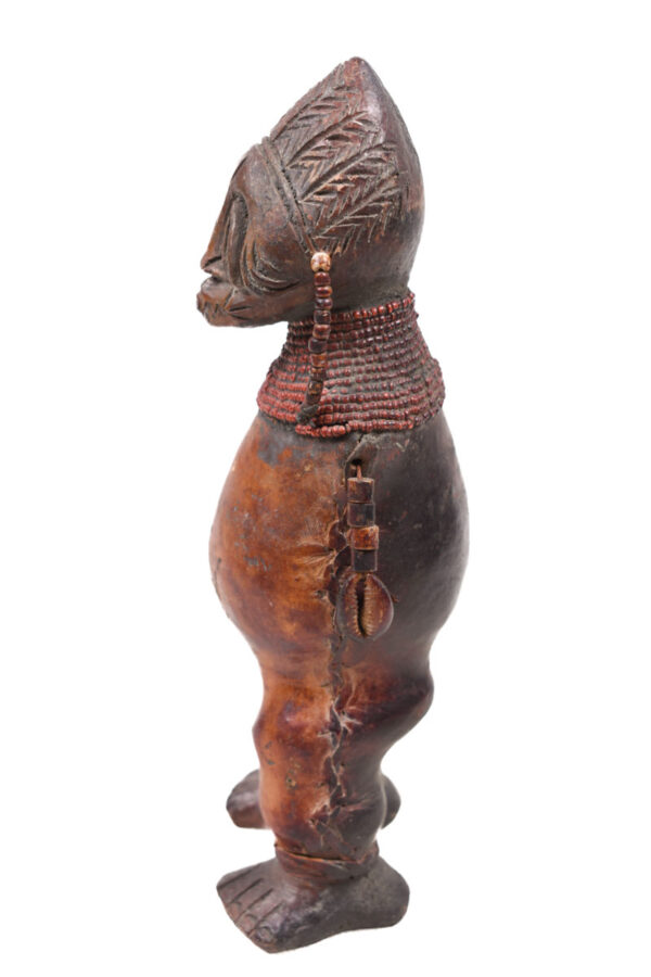 Fertility Doll - Terracotta, Beads, Leather - Chiki chiki - Cameroon