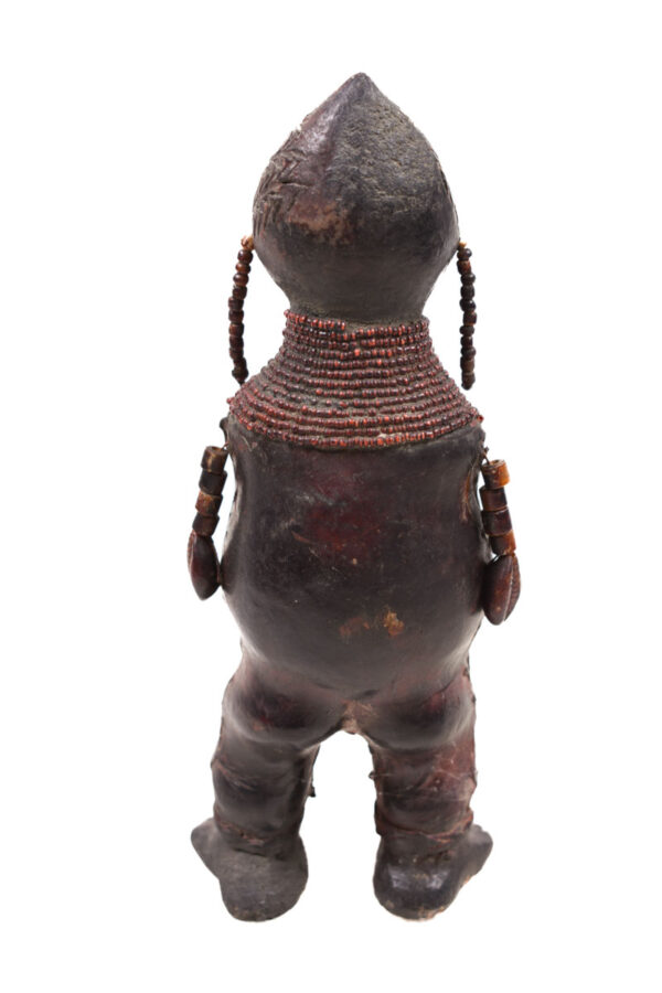 Fertility Doll - Terracotta, Beads, Leather - Chiki chiki - Cameroon