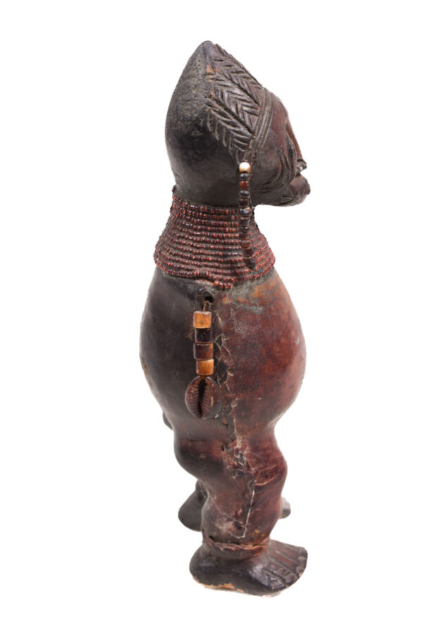 Fertility Doll - Terracotta, Beads, Leather - Chiki chiki - Cameroon