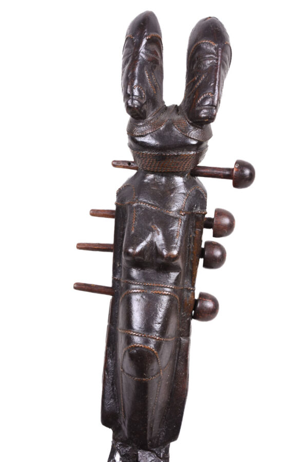 Harp - Wood, Leather - Mangebetu - DR Congo