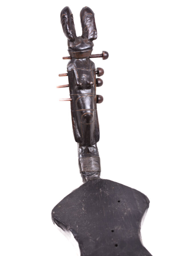 Harp - Wood, Leather - Mangebetu - DR Congo
