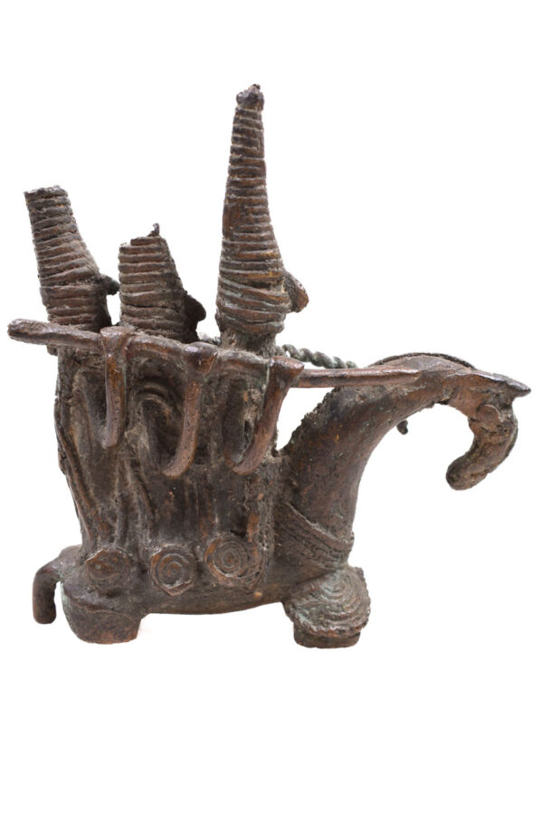 Horse rider figure - Bronze- Sao / Kotoko - Chad