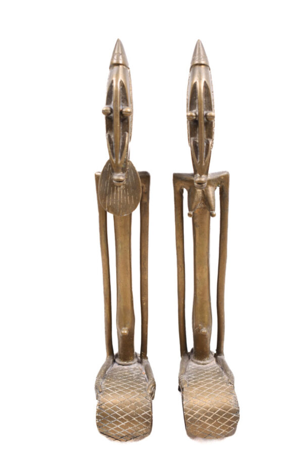 Ancestor couple - Metal - Brass - Dogon - Mali
