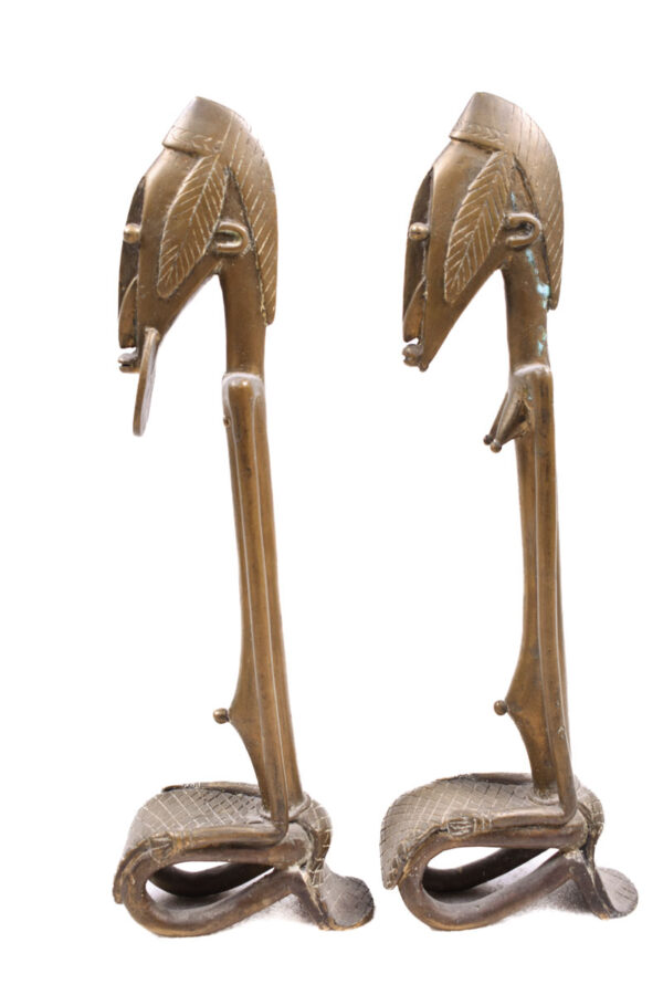 Ancestor couple - Metal - Brass - Dogon - Mali