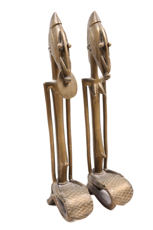 Ancestor couple - Metal - Brass - Dogon - Mali