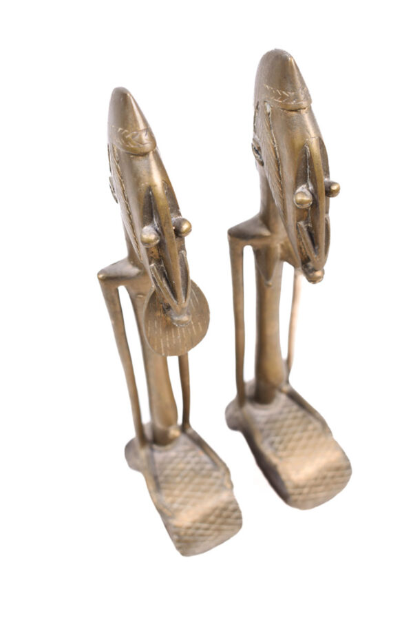 Ancestor couple - Metal - Brass - Dogon - Mali
