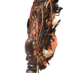 Chihongo Mask - Feathers, Wood - Chokwe - DR Congo