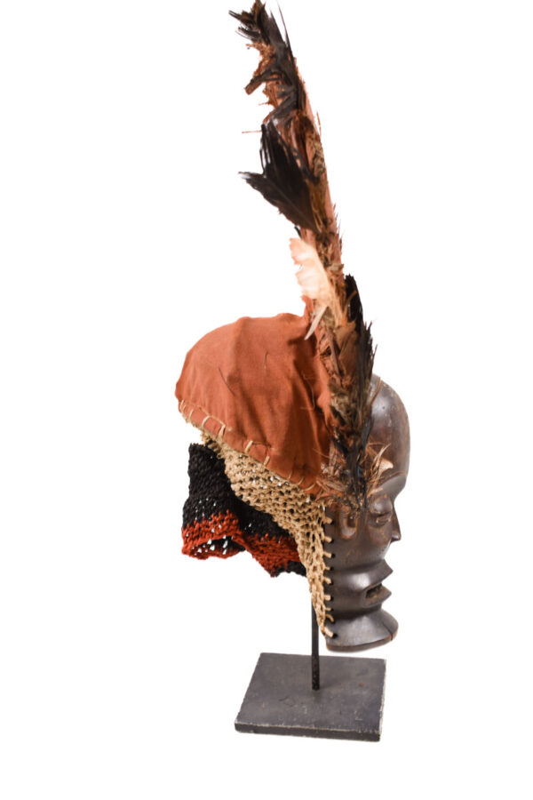 Chihongo Mask - Feathers, Wood - Chokwe - DR Congo