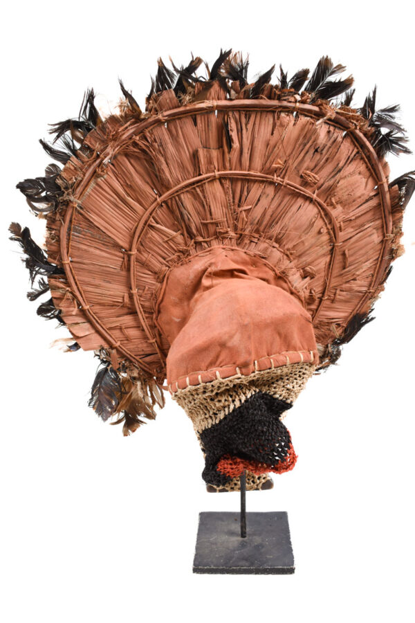 Chihongo Mask - Feathers, Wood - Chokwe - DR Congo