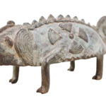 Chameleon Figure - Bronze - Bobo - Burkina Faso