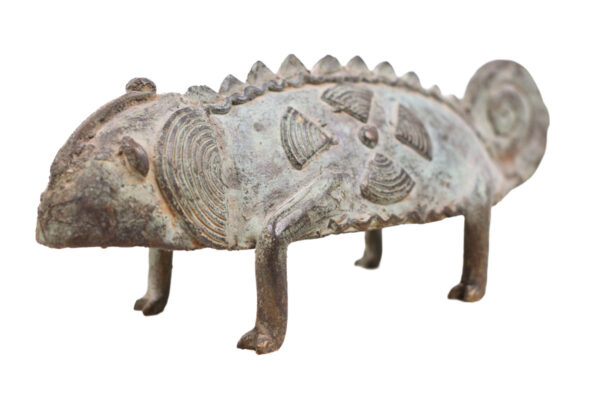 Chameleon Figure - Bronze - Bobo - Burkina Faso