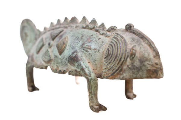 Chameleon Figure - Bronze - Bobo - Burkina Faso