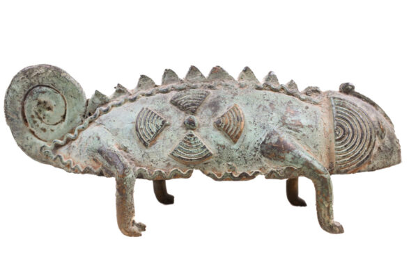 Chameleon Figure - Bronze - Bobo - Burkina Faso