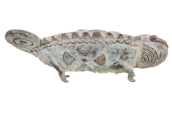 Chameleon Figure - Bronze - Bobo - Burkina Faso