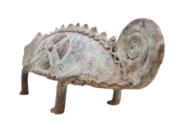 Chameleon Figure - Bronze - Bobo - Burkina Faso