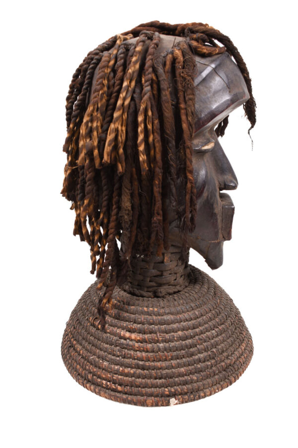 Crest Mask - Wood, Antelope skin - Ejagham - Ekoi - Nigeria