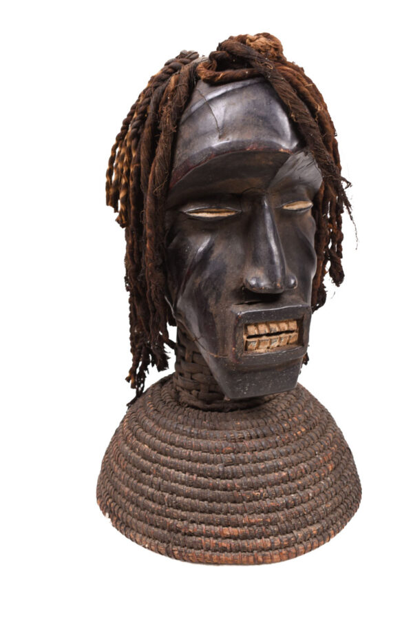 Crest Mask - Wood, Antelope skin - Ejagham - Ekoi - Nigeria
