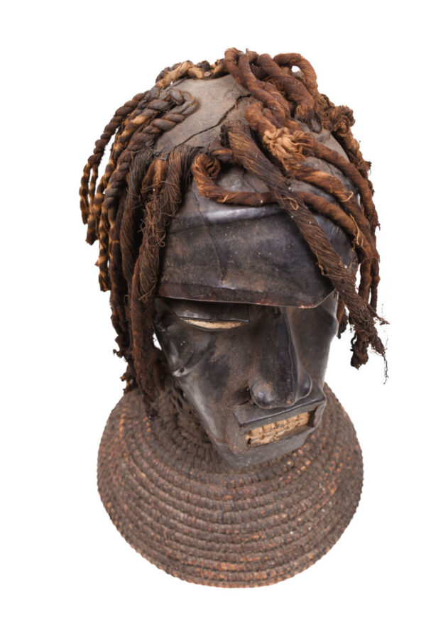 Crest Mask - Wood, Antelope skin - Ejagham - Ekoi - Nigeria