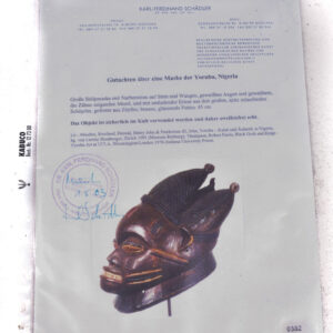 Gelede mask - Wood - Yoruba - Nigeria - Schädler certificat