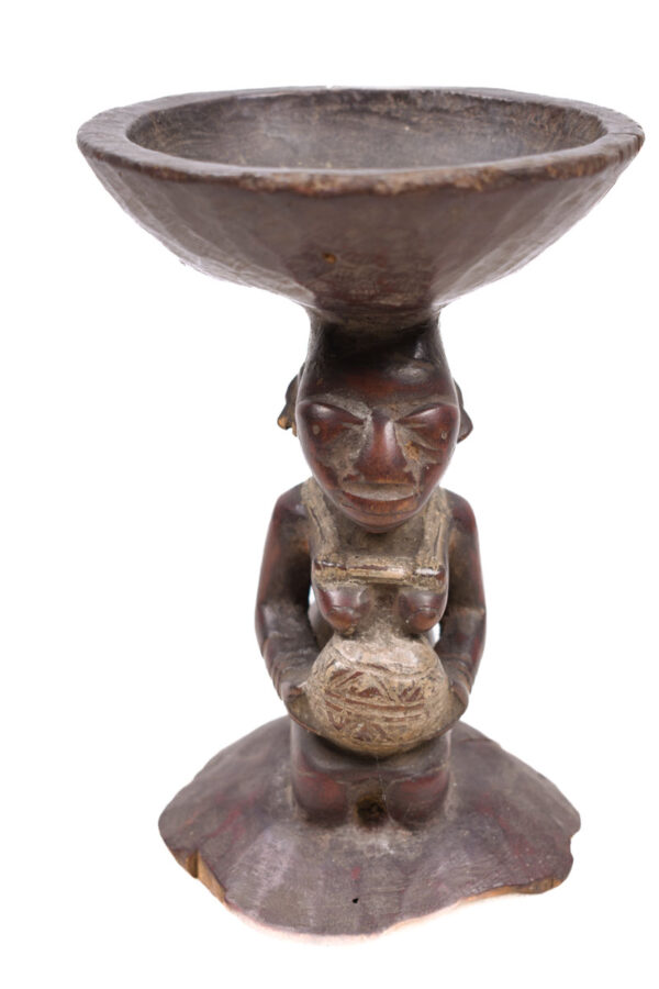 Divination bowl figure - Wood - Yoruba - Nigeria