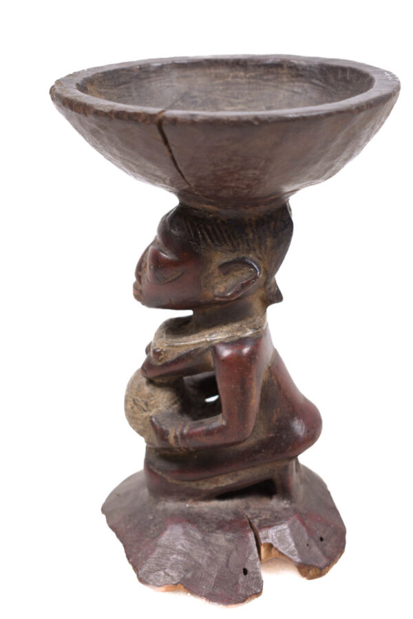 Divination bowl figure - Wood - Yoruba - Nigeria