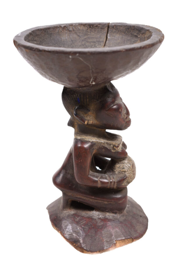 Divination bowl figure - Wood - Yoruba - Nigeria