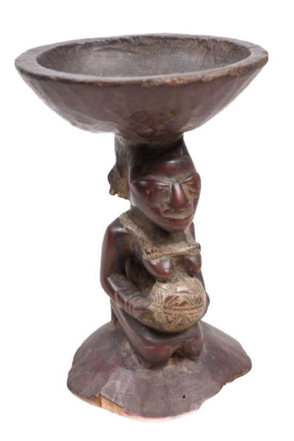 Divination bowl figure - Wood - Yoruba - Nigeria
