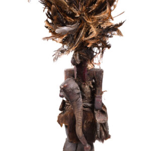 Power Figure - Wood, Metal, Horn, Feathers - Songye - Congo