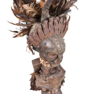 Power Figure - Wood, Metal, Horn, Feathers - Songye - Congo