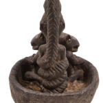 Divination Bowl - Wood, Glass - Bakongo Vili - Congo