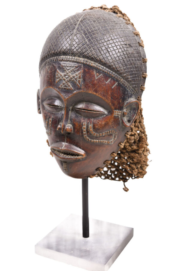 Mask - Wood, Rope - Mwana Pwo - Chokwe - DR Congo